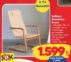 OFİS BAZAAR SALLANIR SANDALYE KREM